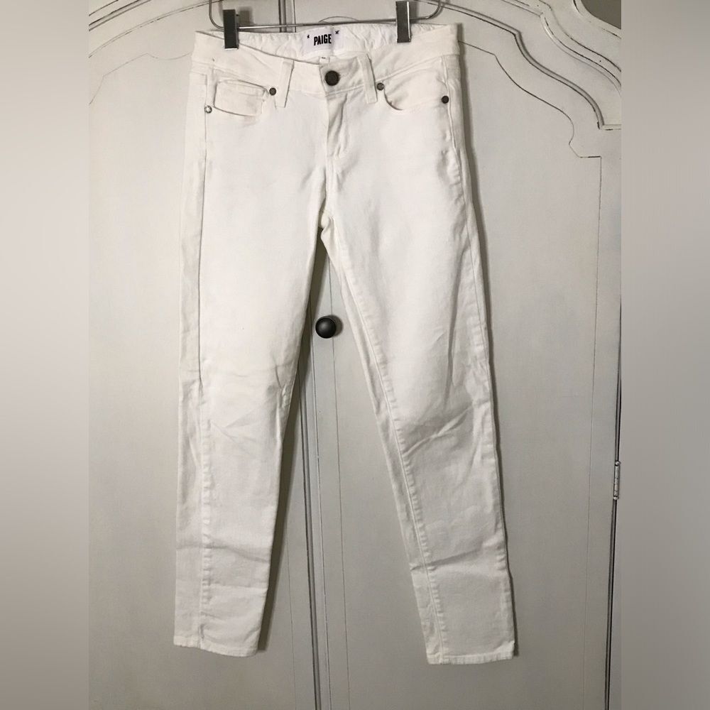 PAIGE | Skyline Ankle Skinny Classic Optic White Jeans Size 26 NWOT